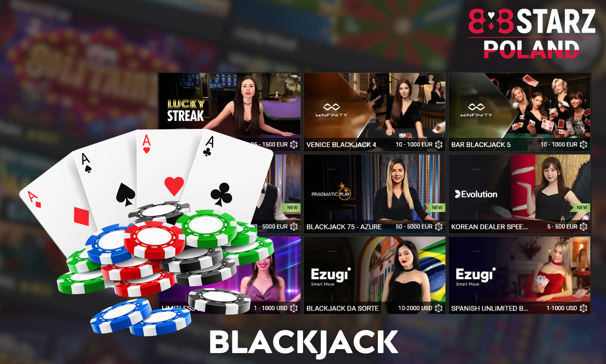 Gry blackjack w 888Starz