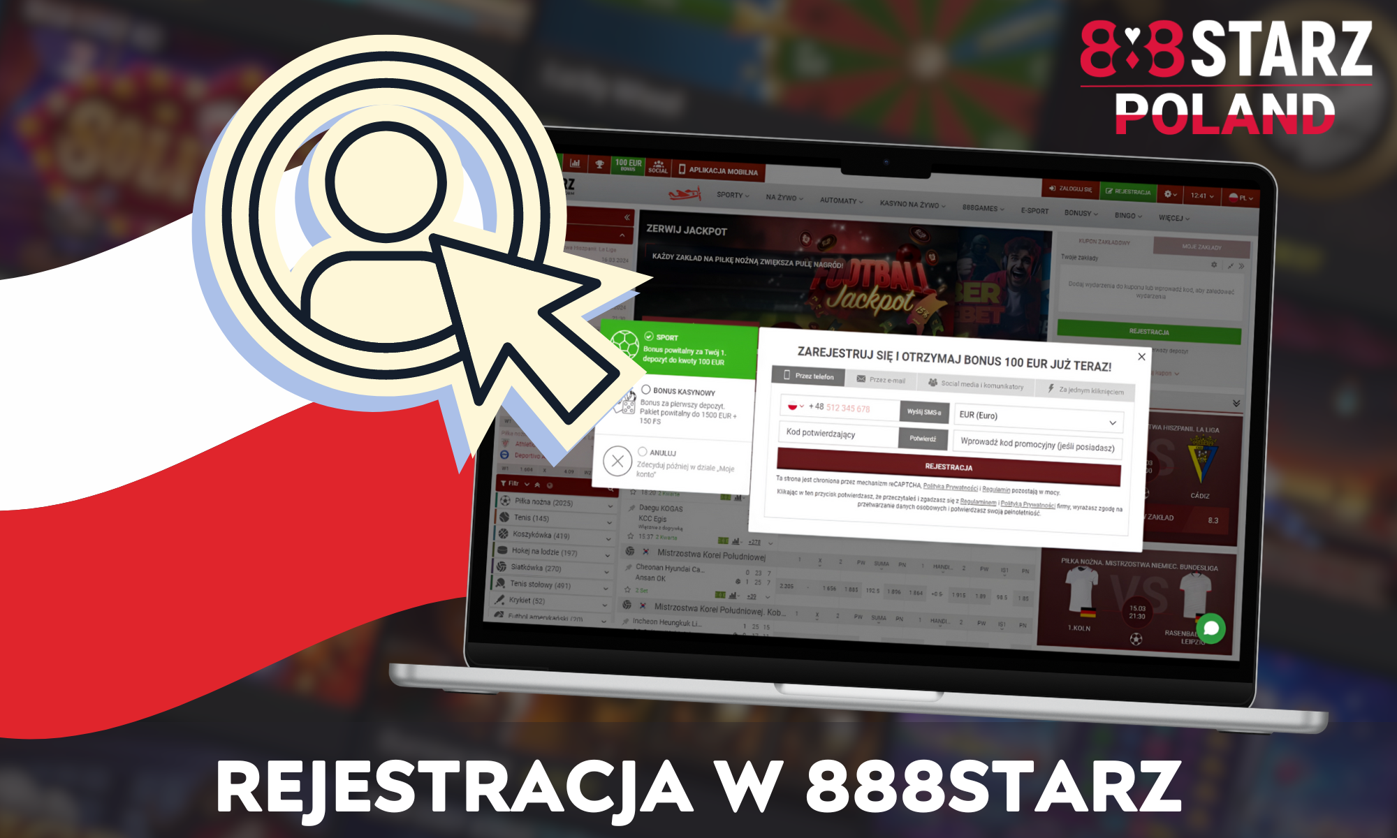 Rejestracja w 888Starz Casino