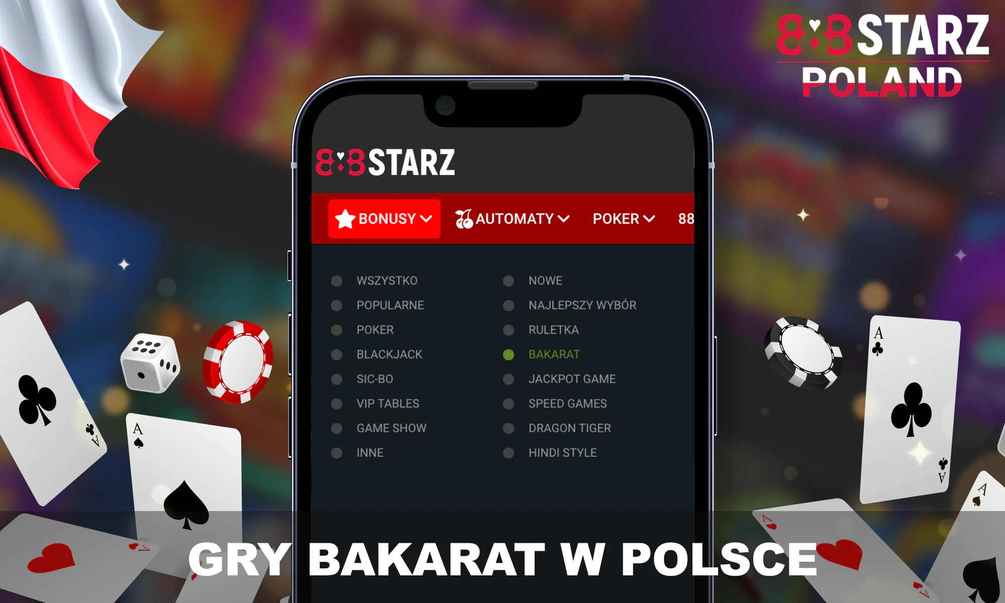 888starz w Polsce - zagraj w Baccarat