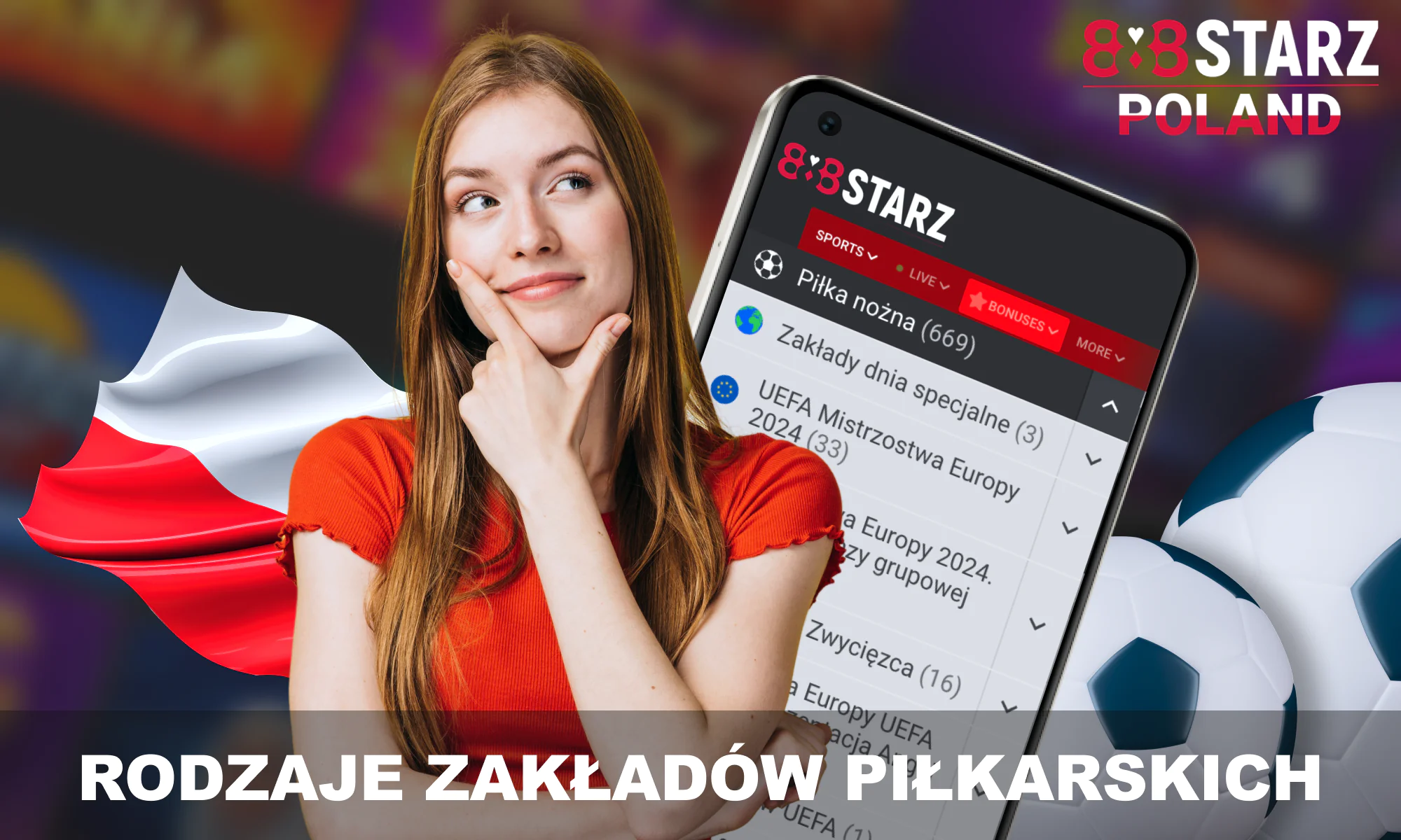 888Starz - rodzaje zakładów piłkarskich dla Polaków