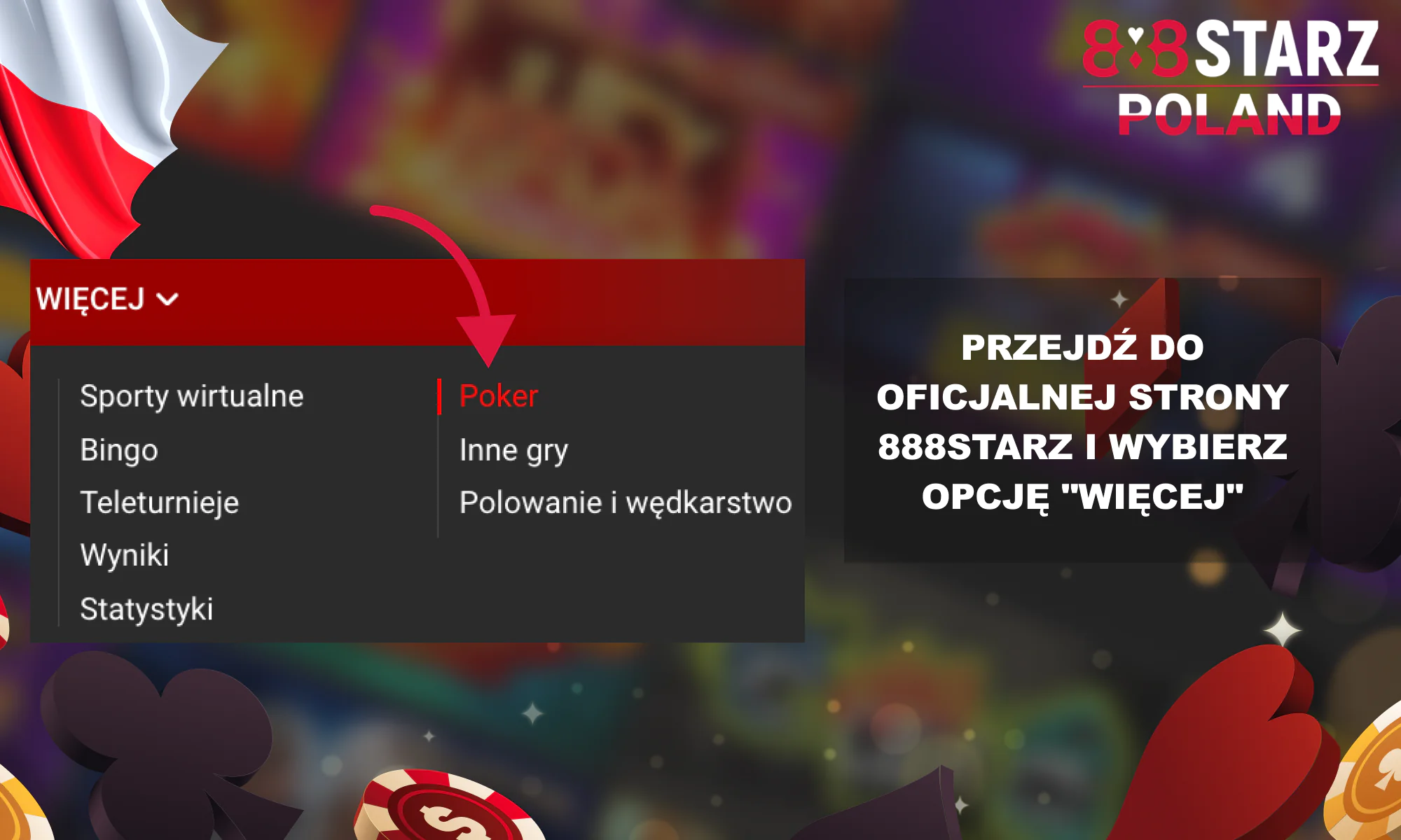 888Starz dla Polski - przejdź do kategorii poker