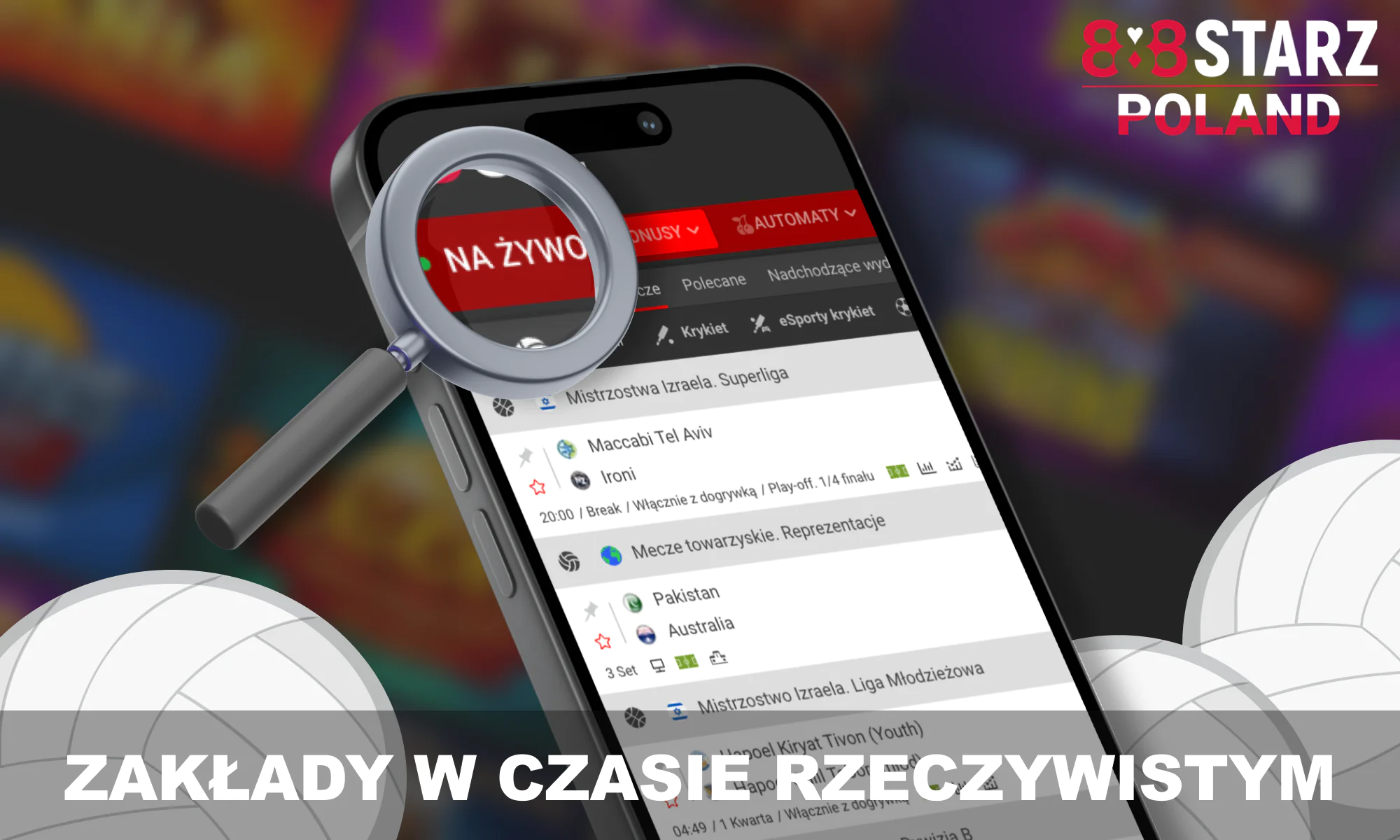 Zakłady na żywo na siatkówkę w serwisie 888starz dla graczy z Polski