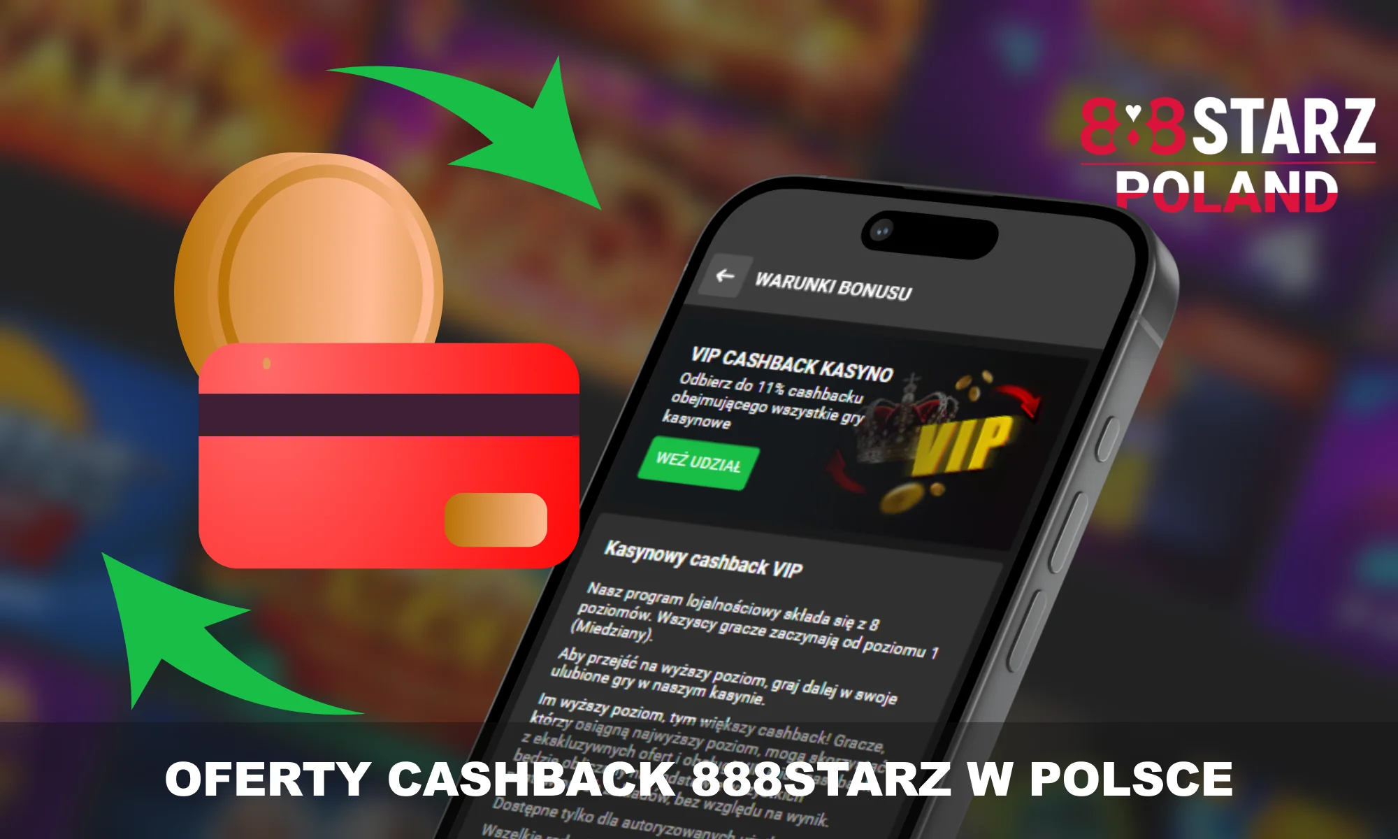 Cashback na stronie 888starz dla polskich graczy