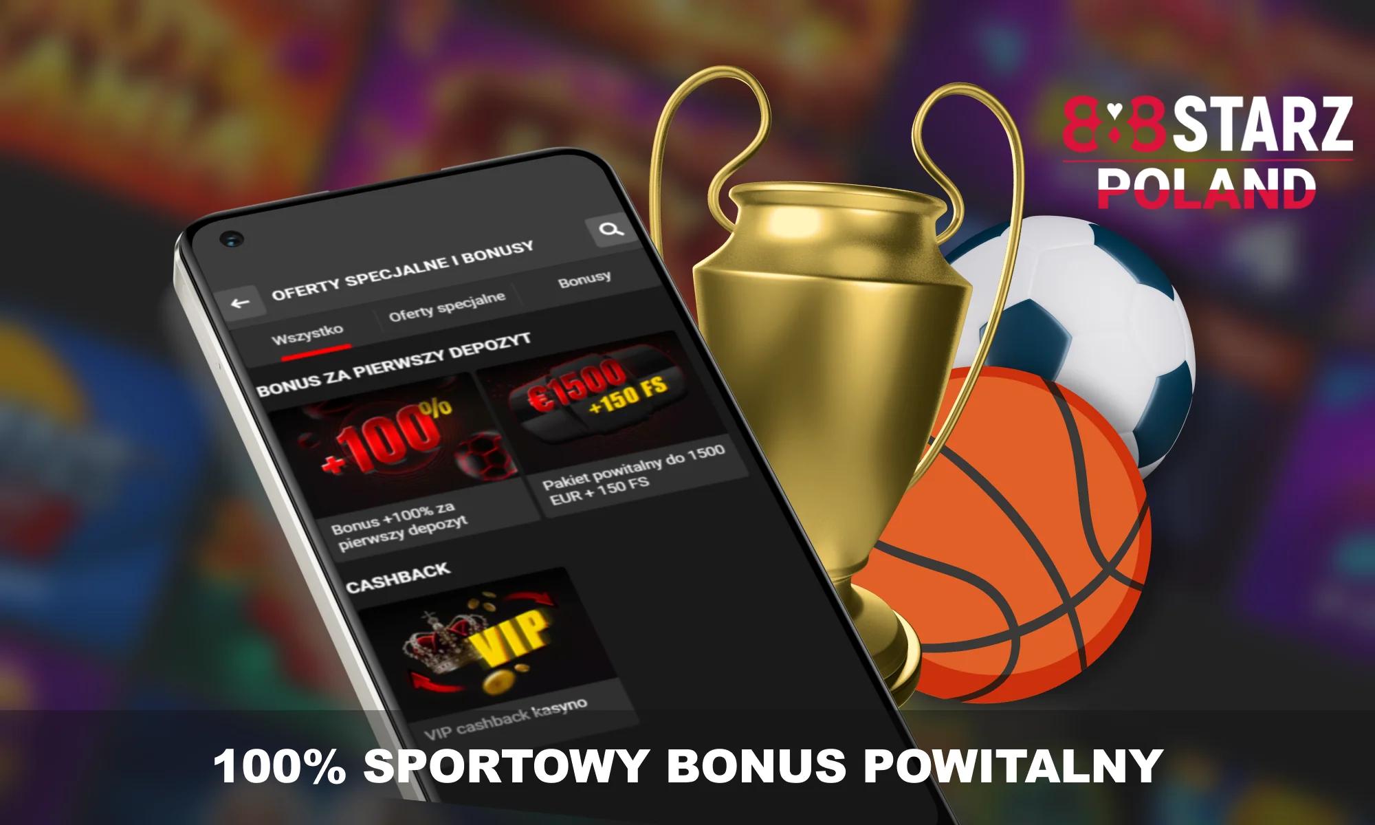 888Starz - bonus powitalny w zakładach sportowych dla Polaków